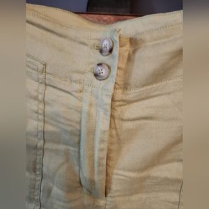 Light green linen pants from anthropologie